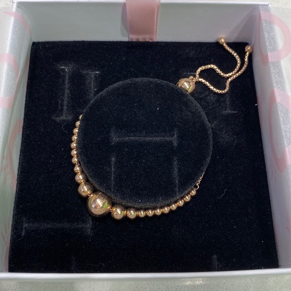 Pandora STRING OF BEADS Genuine 14K rose GOLD plated Adjustable Bracelet - Picture 7 of 14